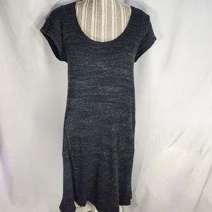 Pure Jill Grey/Black Cap Sleeve Dress w/ Pockets & Slits Size XSmall